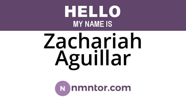 Zachariah Aguillar