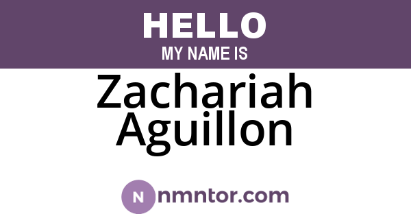 Zachariah Aguillon