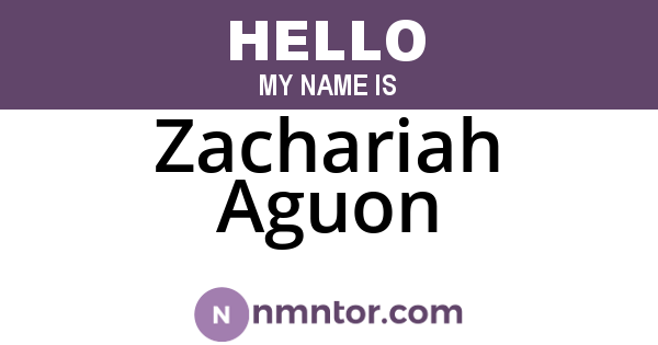 Zachariah Aguon