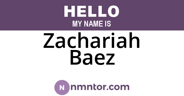 Zachariah Baez