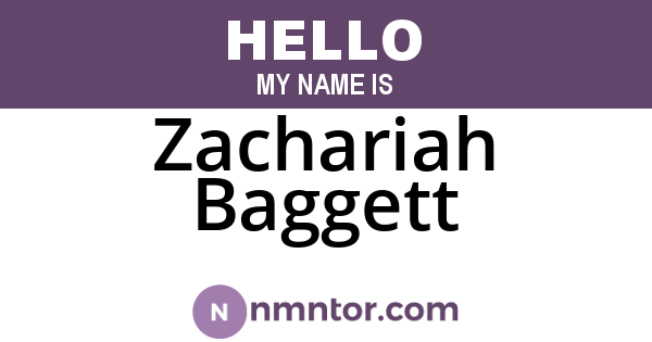 Zachariah Baggett