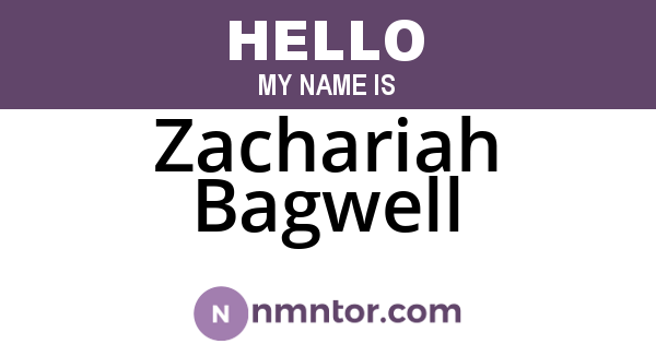 Zachariah Bagwell