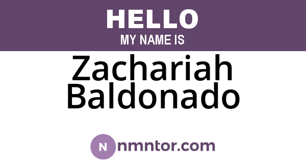 Zachariah Baldonado