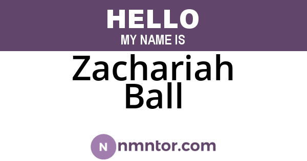 Zachariah Ball