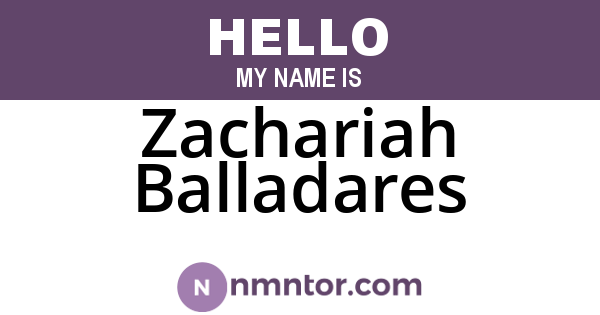 Zachariah Balladares