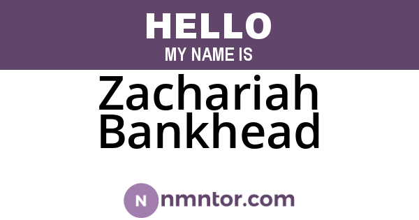 Zachariah Bankhead