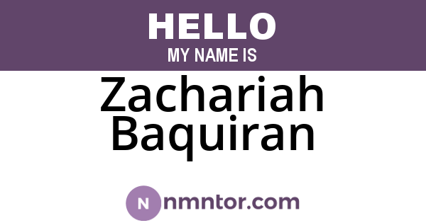 Zachariah Baquiran