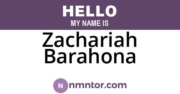 Zachariah Barahona
