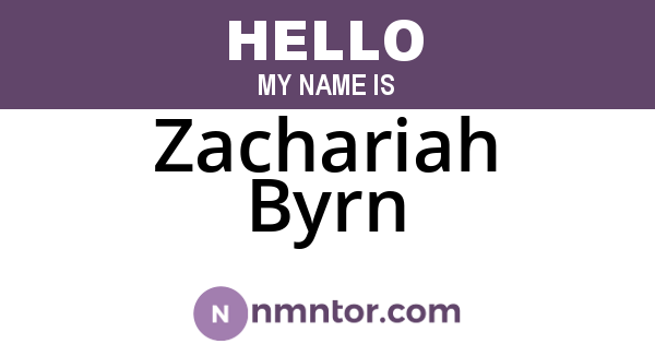 Zachariah Byrn