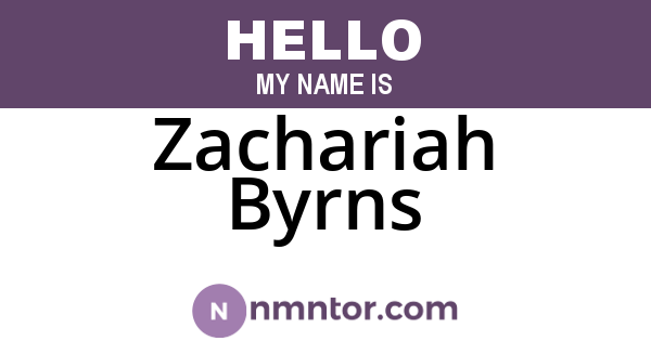 Zachariah Byrns