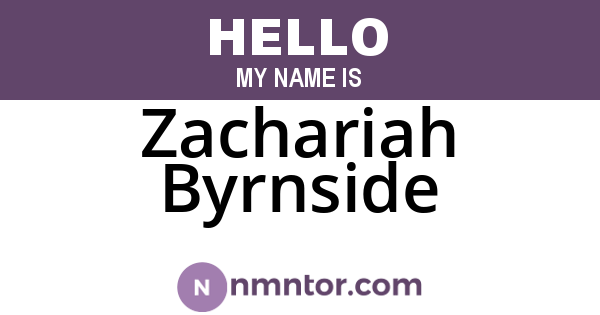 Zachariah Byrnside