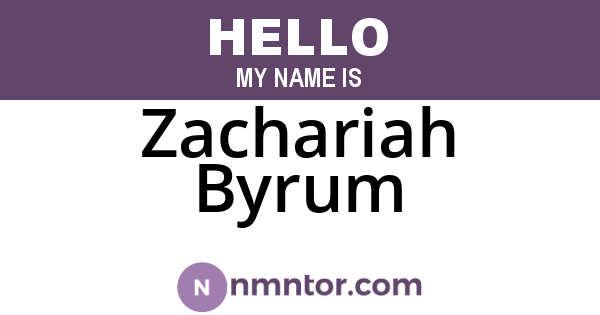 Zachariah Byrum