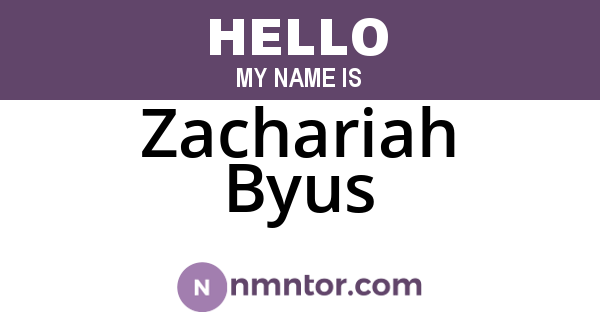 Zachariah Byus