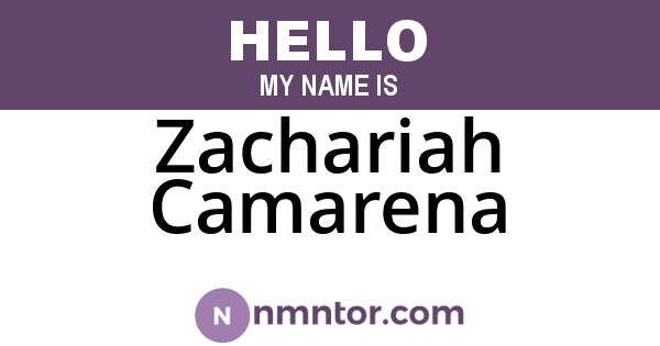Zachariah Camarena