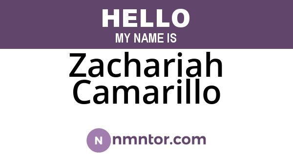 Zachariah Camarillo