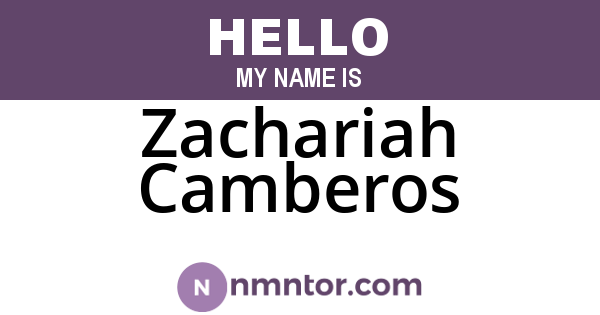 Zachariah Camberos