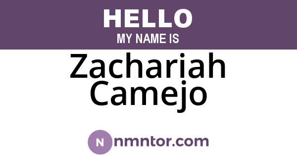 Zachariah Camejo