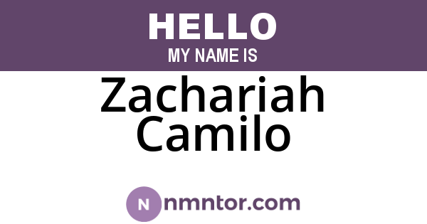 Zachariah Camilo