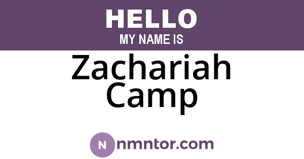 Zachariah Camp
