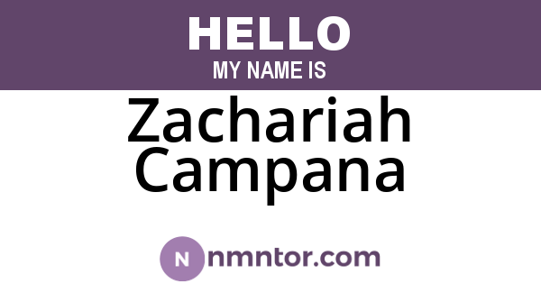 Zachariah Campana