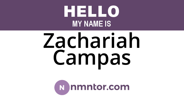 Zachariah Campas