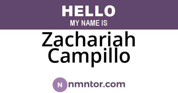 Zachariah Campillo
