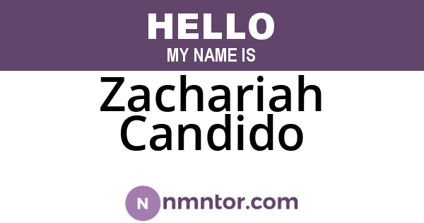 Zachariah Candido