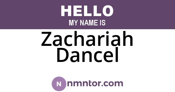 Zachariah Dancel