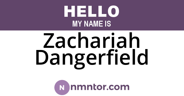 Zachariah Dangerfield