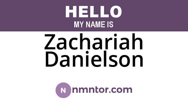Zachariah Danielson