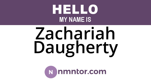 Zachariah Daugherty