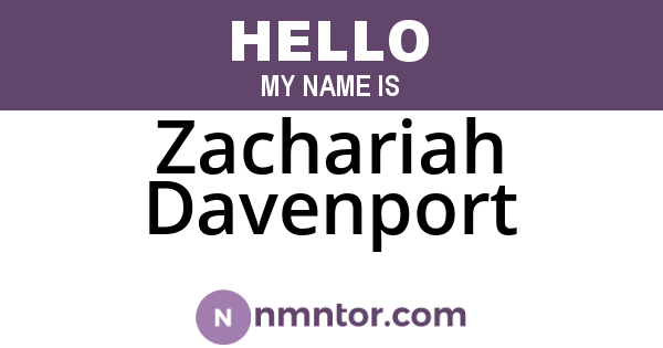 Zachariah Davenport