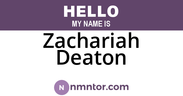 Zachariah Deaton