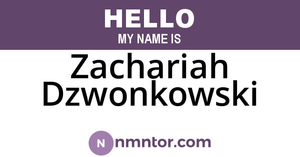 Zachariah Dzwonkowski