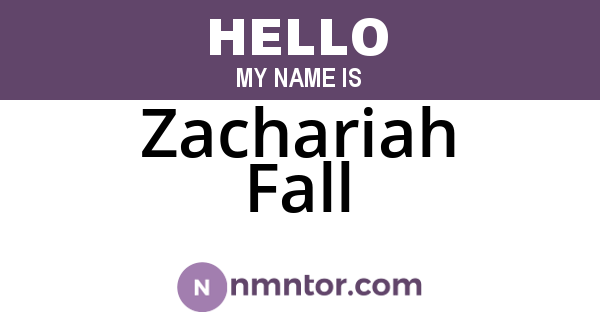 Zachariah Fall