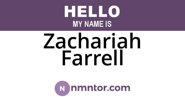 Zachariah Farrell