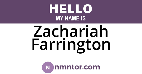 Zachariah Farrington