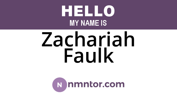 Zachariah Faulk