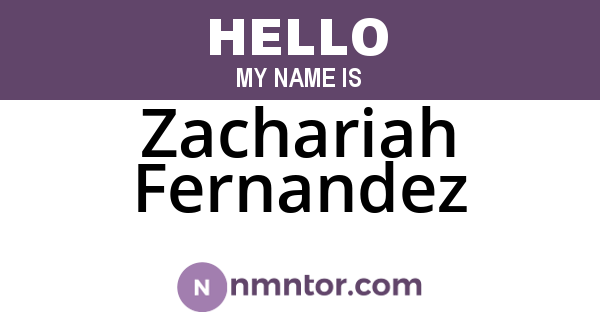 Zachariah Fernandez