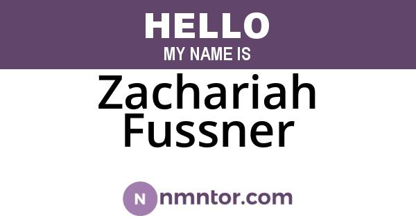 Zachariah Fussner