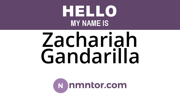 Zachariah Gandarilla