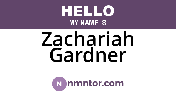 Zachariah Gardner