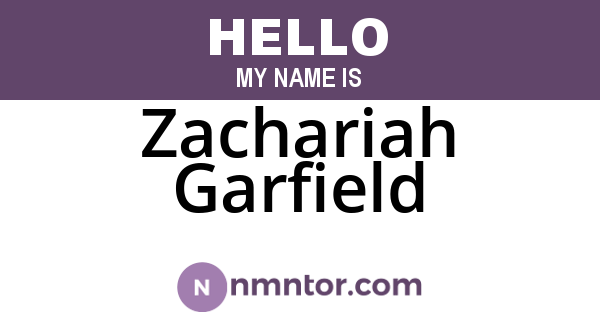 Zachariah Garfield