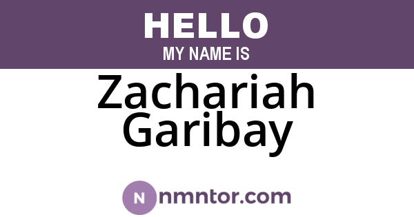 Zachariah Garibay