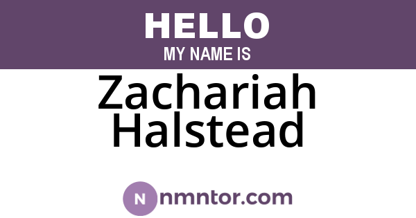 Zachariah Halstead