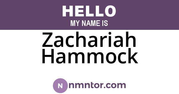 Zachariah Hammock