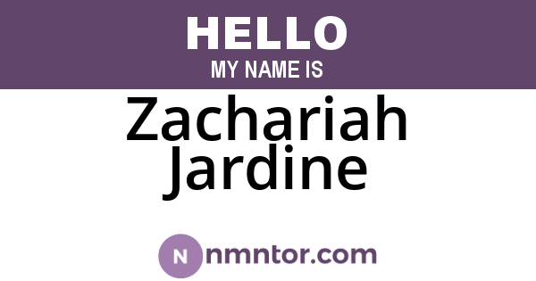 Zachariah Jardine