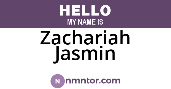 Zachariah Jasmin