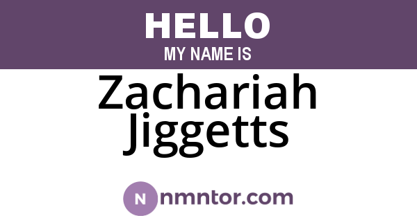 Zachariah Jiggetts