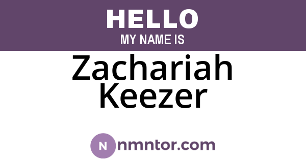 Zachariah Keezer
